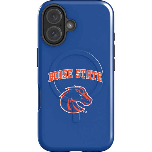 Boise State University Collegiate Text iPhone 16 Magsafe Impact Case
