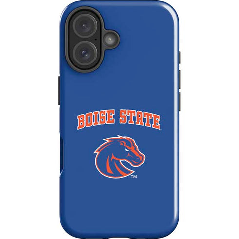 Boise State University Collegiate Text iPhone 16 Plus Impact Case