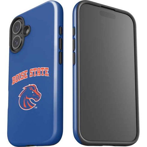 Boise State University Collegiate Text iPhone 16 Plus Impact Case