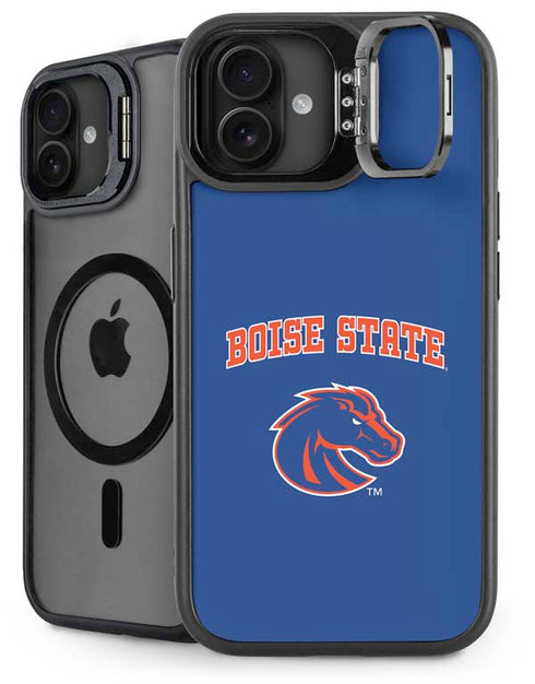 Boise State University Collegiate Text iPhone 16 Plus Kickstand Case