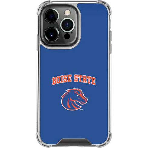 Boise State University Collegiate Text iPhone 16 Pro Clear Case