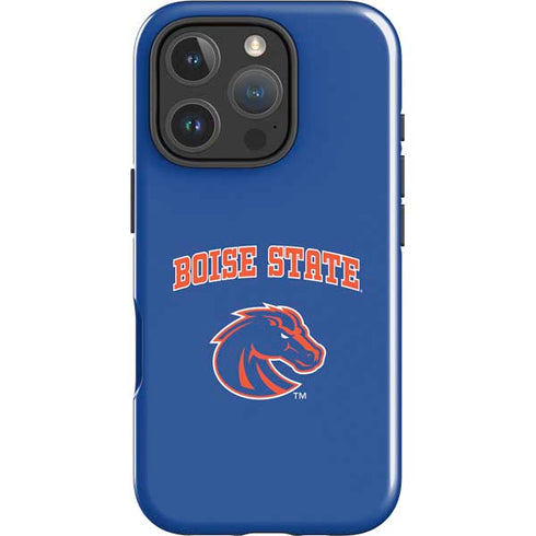Boise State University Collegiate Text iPhone 16 Pro Max Impact Case