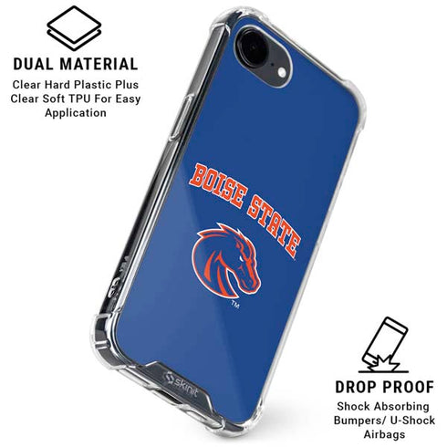 Boise State University Collegiate Text iPhone 16e Clear Case
