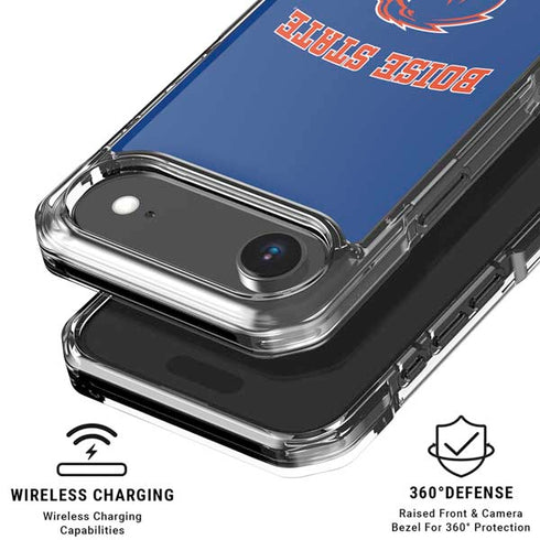 Boise State University Collegiate Text iPhone 17 Air Clear Case