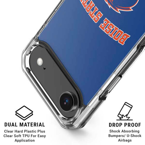 Boise State University Collegiate Text iPhone 17 Air Clear Case