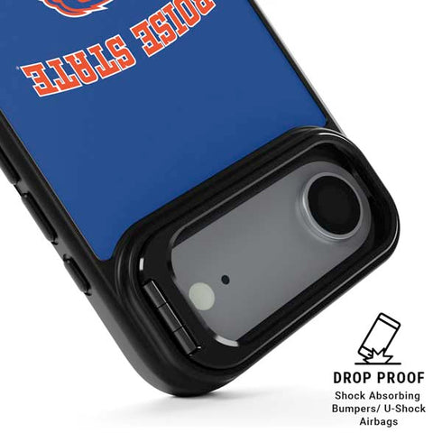 Boise State University Collegiate Text iPhone 17 Air Kickstand Case
