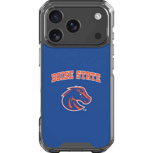 Boise State University Collegiate Text iPhone 17 Pro Clear Case
