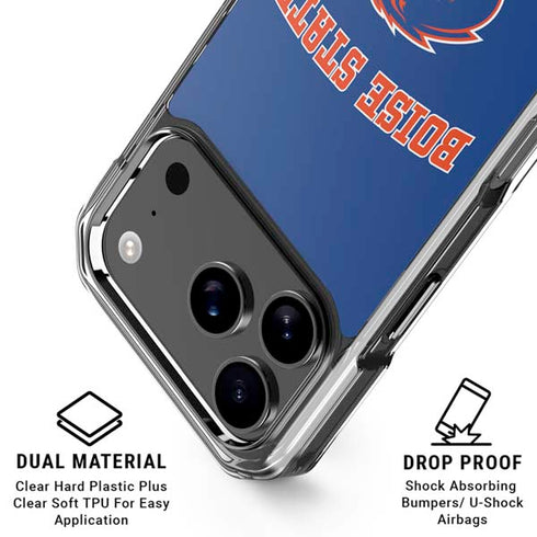Boise State University Collegiate Text iPhone 17 Pro MagSafe Case