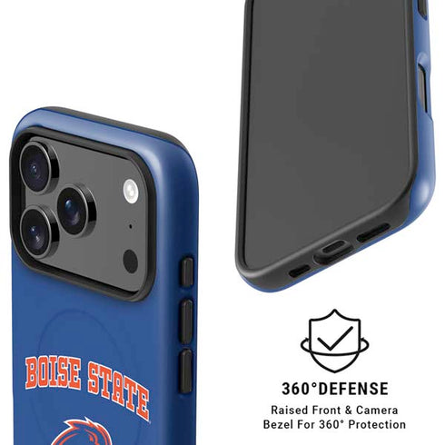 Boise State University Collegiate Text iPhone 17 Pro Max Magsafe Impact Case