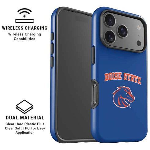 Boise State University Collegiate Text iPhone 17 Pro Max Magsafe Impact Case