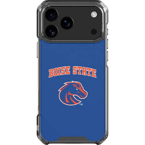 Boise State University Collegiate Text iPhone 18 Pro Max Clear Case