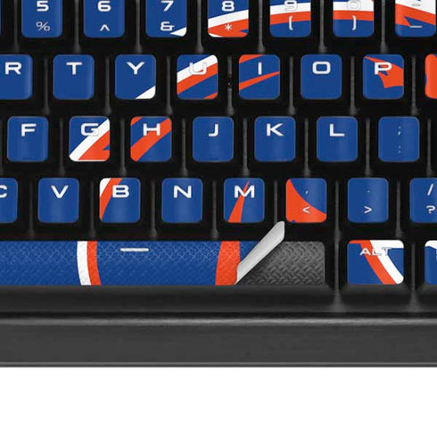 Boise State University Collegiate Text K95 RGB PLATINUM Mechanical Gaming Keyboard Skin