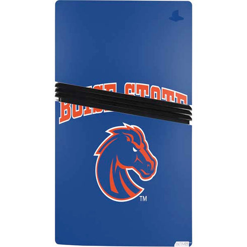Boise State University Collegiate Text PS5 Pro Bundle Skin