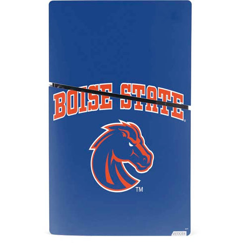 Boise State University Collegiate Text PS5 Slim Digital Edition Console Skin