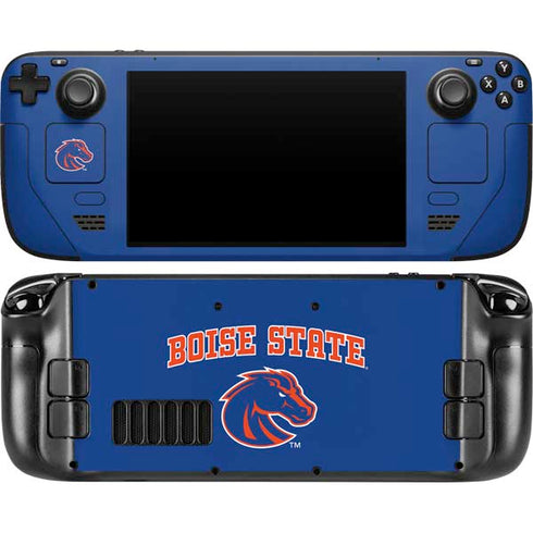 Boise State University Collegiate Text Steam Deck Handheld Gaming Computer OLED Skin