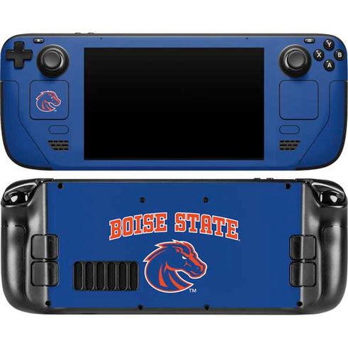 Boise State University Collegiate Text Steam Deck Handheld Gaming Computer Skin