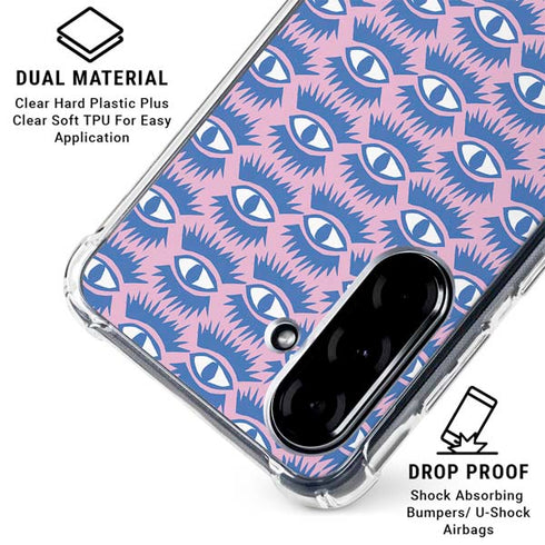 Bouffants and Broken Hearts Bold Eyes 2 Galaxy A36 5G Clear Case