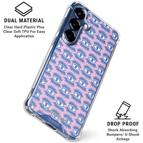 Bouffants and Broken Hearts Bold Eyes 2 Galaxy S25 Plus Clear Case