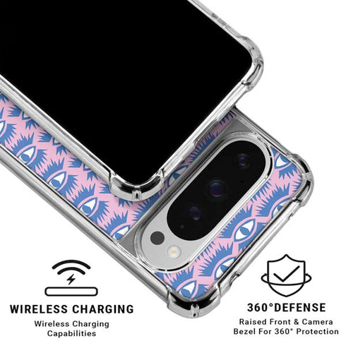 Bouffants and Broken Hearts Bold Eyes 2 Google Pixel 10 Pro XL Clear Case