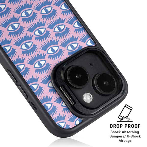 Bouffants and Broken Hearts Bold Eyes 2 iPhone 14 Kickstand Case
