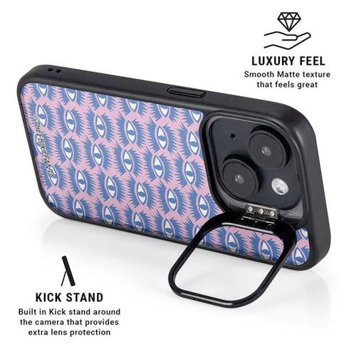 Bouffants and Broken Hearts Bold Eyes 2 iPhone 14 Plus Kickstand Case