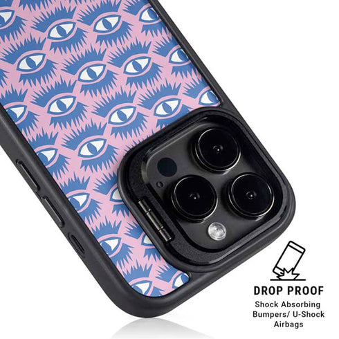 Bouffants and Broken Hearts Bold Eyes 2 iPhone 14 Pro Max Kickstand Case