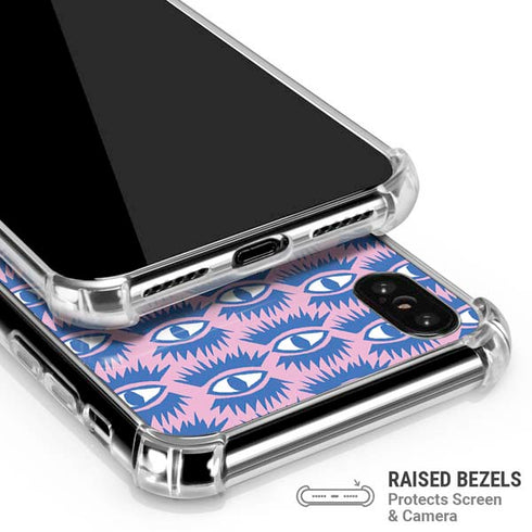 Bouffants and Broken Hearts Bold Eyes 2 iPhone X/XS Clear Case