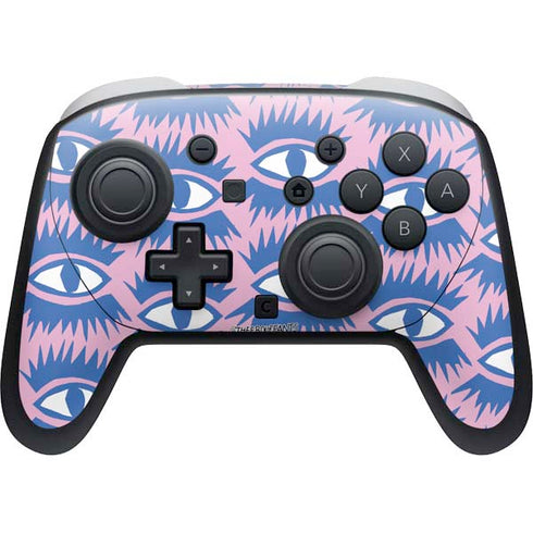 Bouffants and Broken Hearts Bold Eyes 2 Nintendo Switch 2 (2025) Pro Controller Skin