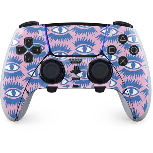 Bouffants and Broken Hearts Bold Eyes 2 PS5 DualSense Edge Pro Controller Skin