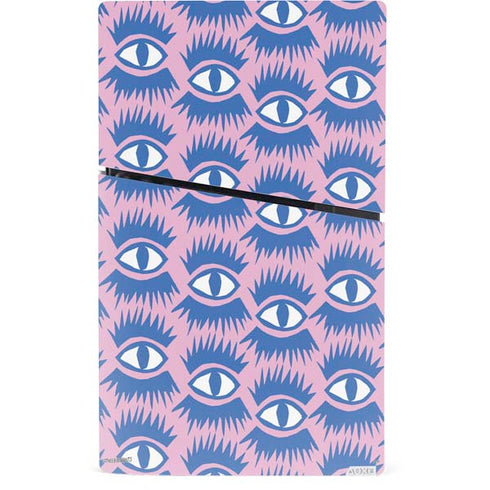 Bouffants and Broken Hearts Bold Eyes 2 PS5 Slim Digital Edition Console Skin
