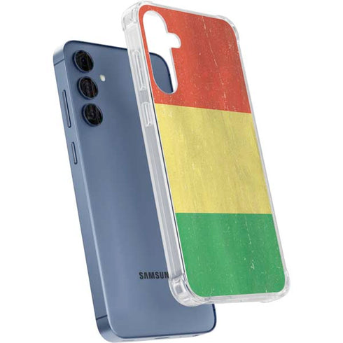 Bolivia Flag Distressed Galaxy A55 5G Clear Case