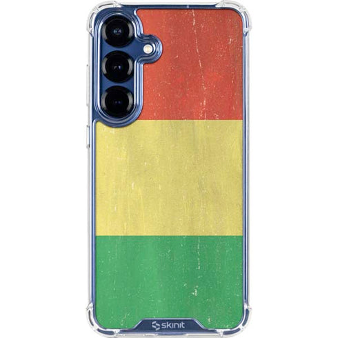 Bolivia Flag Distressed Galaxy S25 Clear Case
