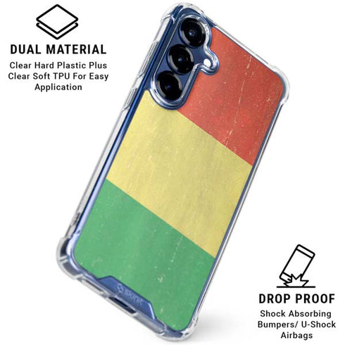 Bolivia Flag Distressed Galaxy S25 Plus Clear Case