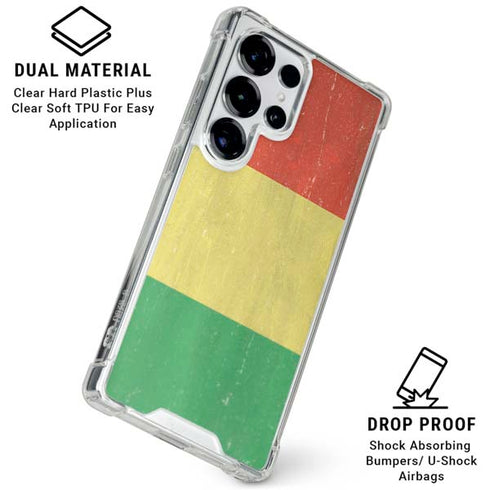 Bolivia Flag Distressed Galaxy S25 Ultra Clear Case