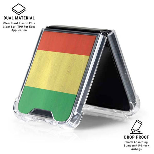 Bolivia Flag Distressed Galaxy Z Flip6 Clear Case