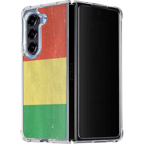 Bolivia Flag Distressed Galaxy Z Fold5 5G Clear Case