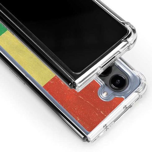 Bolivia Flag Distressed Galaxy Z Fold5 5G Clear Case