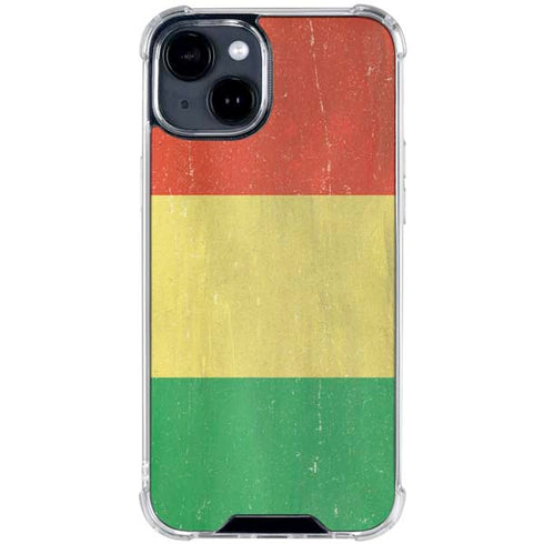 Bolivia Flag Distressed iPhone 15 Clear Case