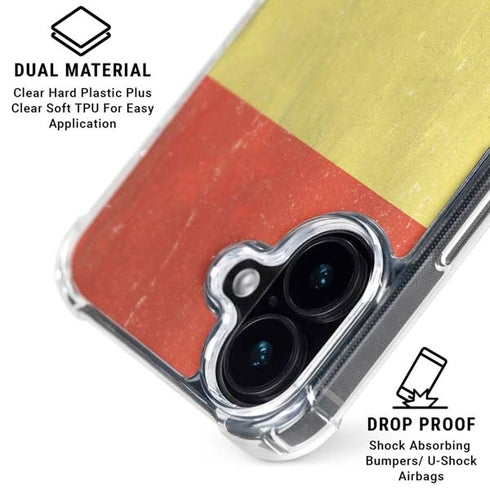 Bolivia Flag Distressed iPhone 16 Clear Case