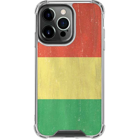 Bolivia Flag Distressed iPhone 16 Pro Clear Case