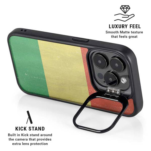 Bolivia Flag Distressed iPhone 16 Pro Max Kickstand Case
