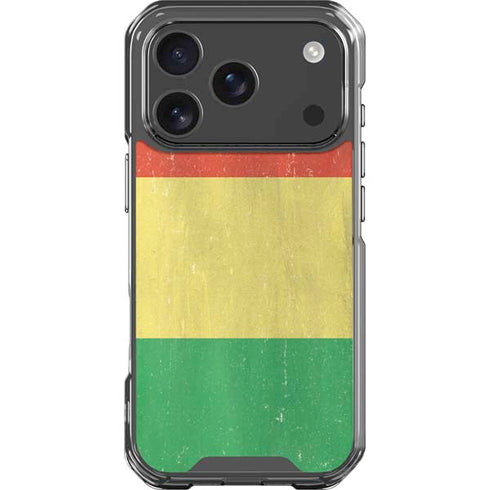 Bolivia Flag Distressed iPhone 18 Pro Clear Case