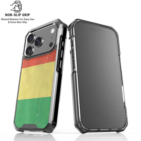 Bolivia Flag Distressed iPhone 18 Pro Clear Case