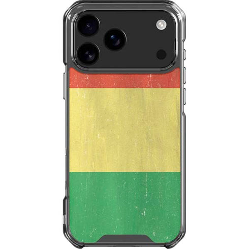 Bolivia Flag Distressed iPhone 18 Pro Max Clear Case