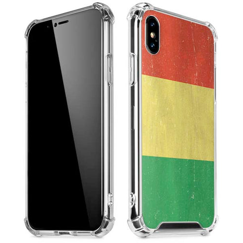 Bolivia Flag Distressed iPhone X/XS Clear Case