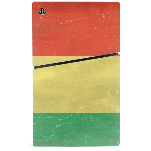 Bolivia Flag Distressed PS5 Slim Digital Edition Console Skin