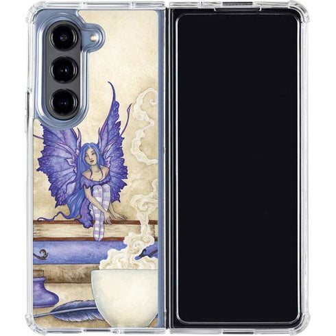 Bookworm Fairy by Amy Brown Galaxy Z Fold5 5G Clear Case