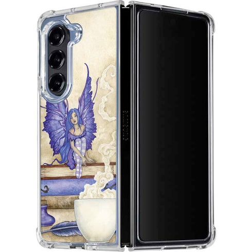 Bookworm Fairy by Amy Brown Galaxy Z Fold5 5G Clear Case