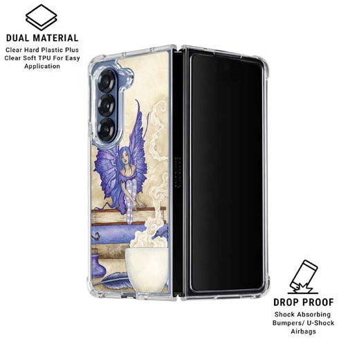 Bookworm Fairy by Amy Brown Galaxy Z Fold6 Clear Case