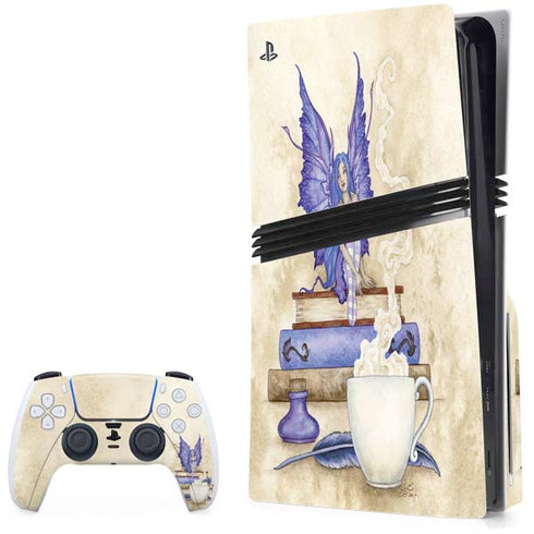 Bookworm Fairy by Amy Brown PS5 Pro Disk Bundle Skin